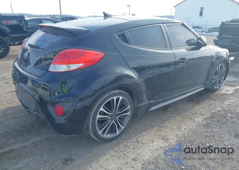 2016 Hyundai Veloster Turbo z USA, uszkodzony, nr VIN KMHTC6AE4GU249966